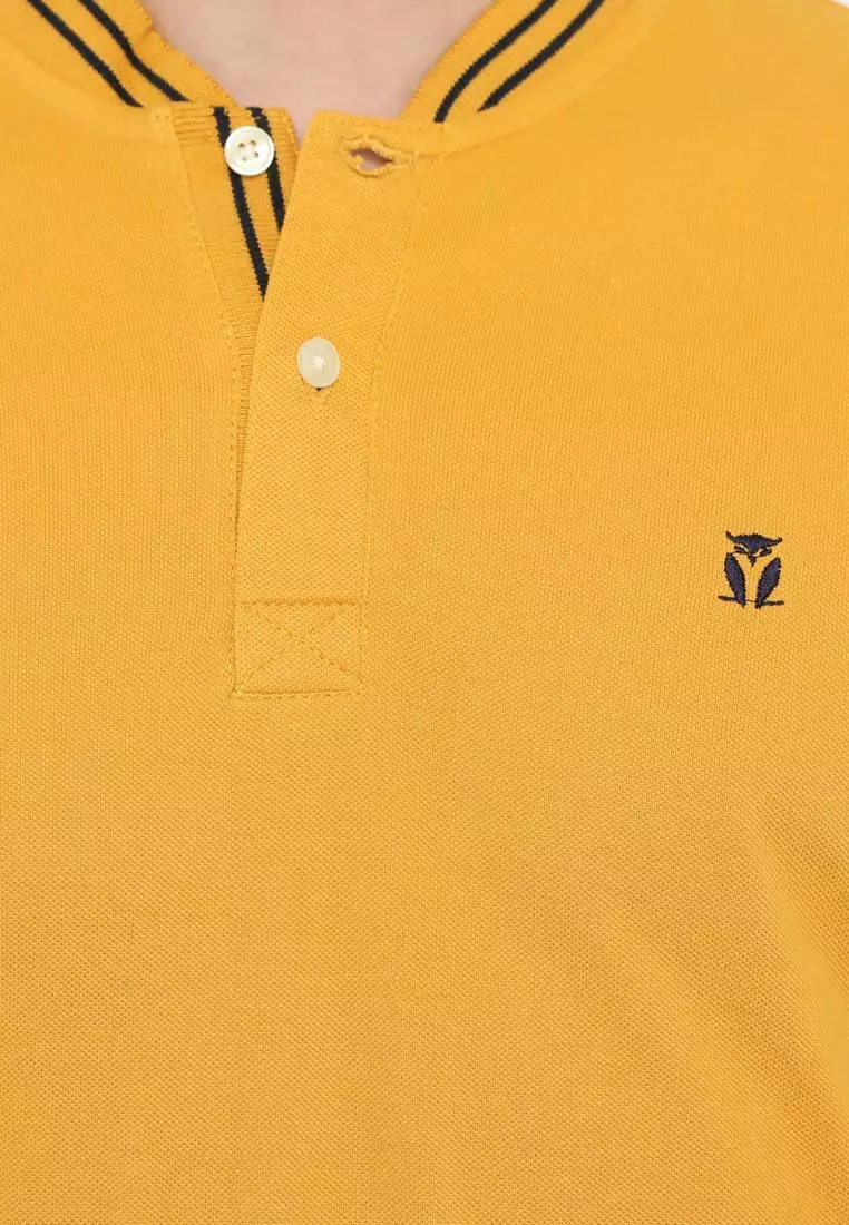 Matsuda Kaos Henley Pique Hino