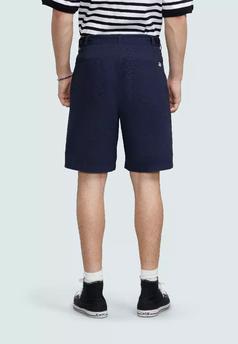 Men's Dark Blue Cotton Chino Shorts