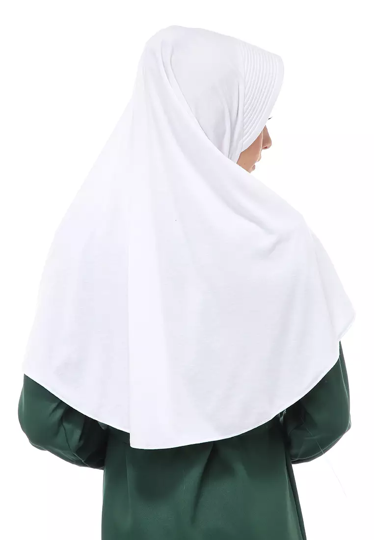 Cantika Hijab Instant Muslimah Wanita Relaxed Fit - White