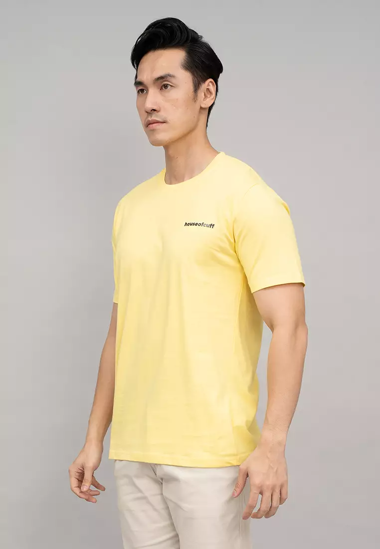 Houseofcuff T-shirt Kaos Polos Pendek Kuning Tersedia Size S-4XL