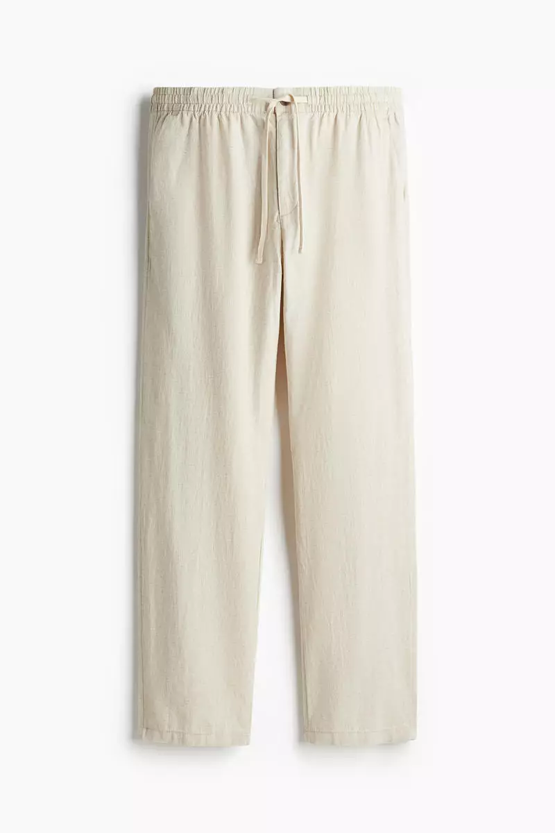 Regular Fit Linen-blend trousers