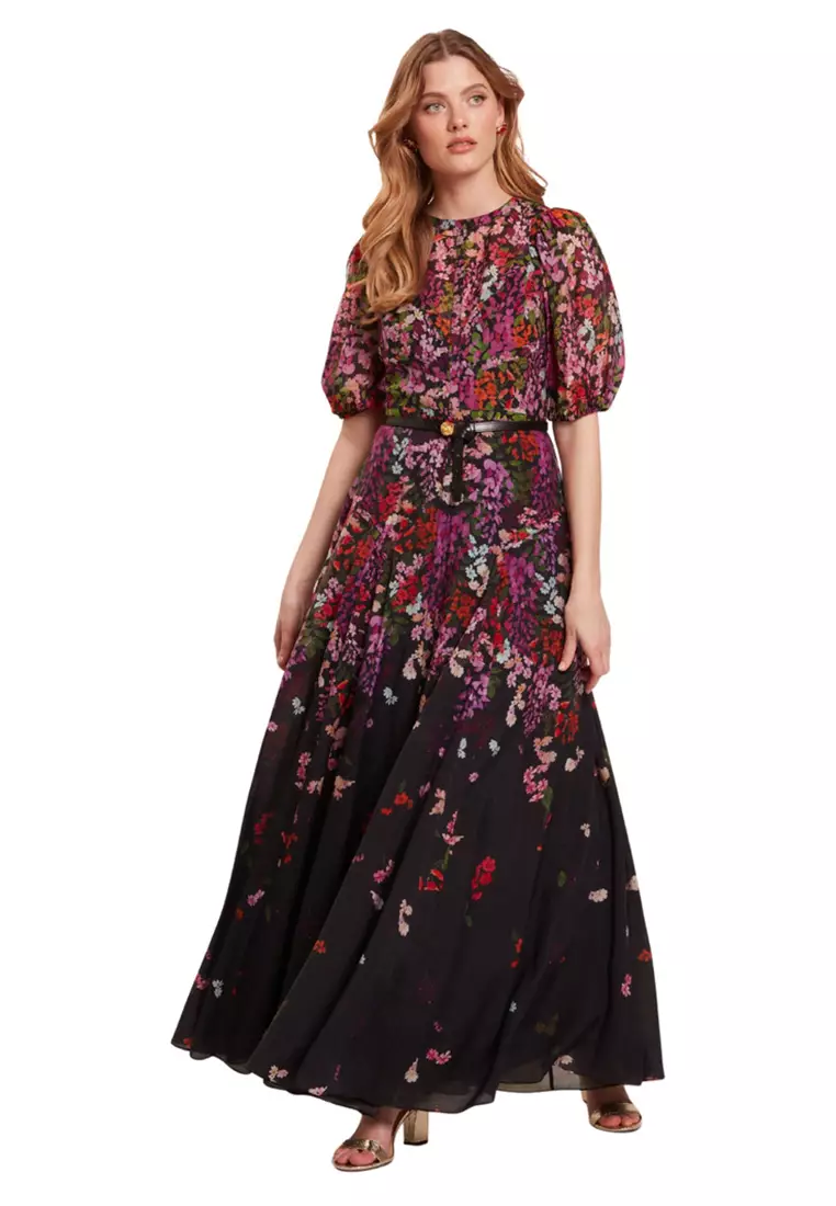 Buy TED BAKER Ted Baker ZAHHLA Printed Puff Sleeve Maxi