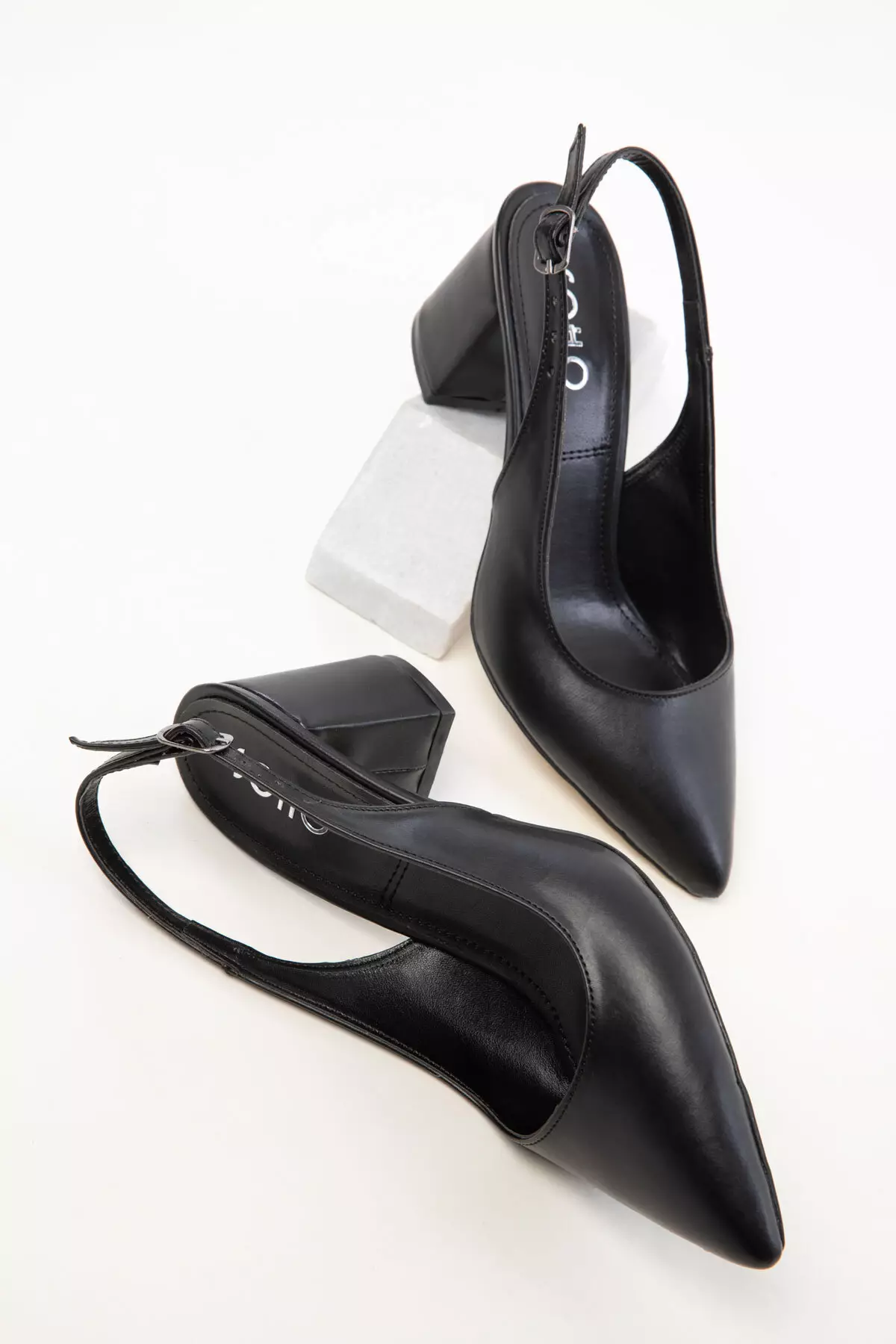 Black Women's Classic Heeled Shoes 20371