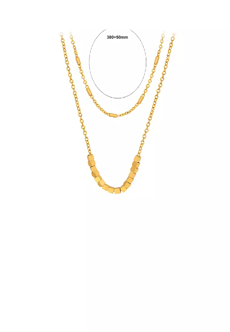 Gold double chain design for female store