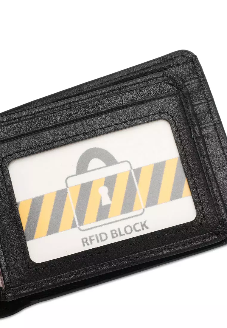 Men's Genuine Leather RFID Blocking Bi Fold Wallet