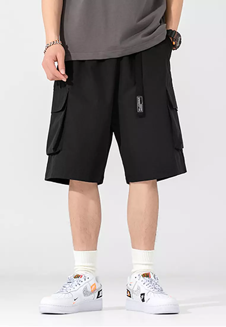 Mens cargo shorts sales with snap pockets