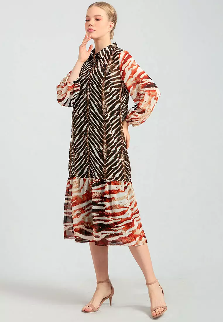 Chanira La Parezza Julia Dress-Brown Multi