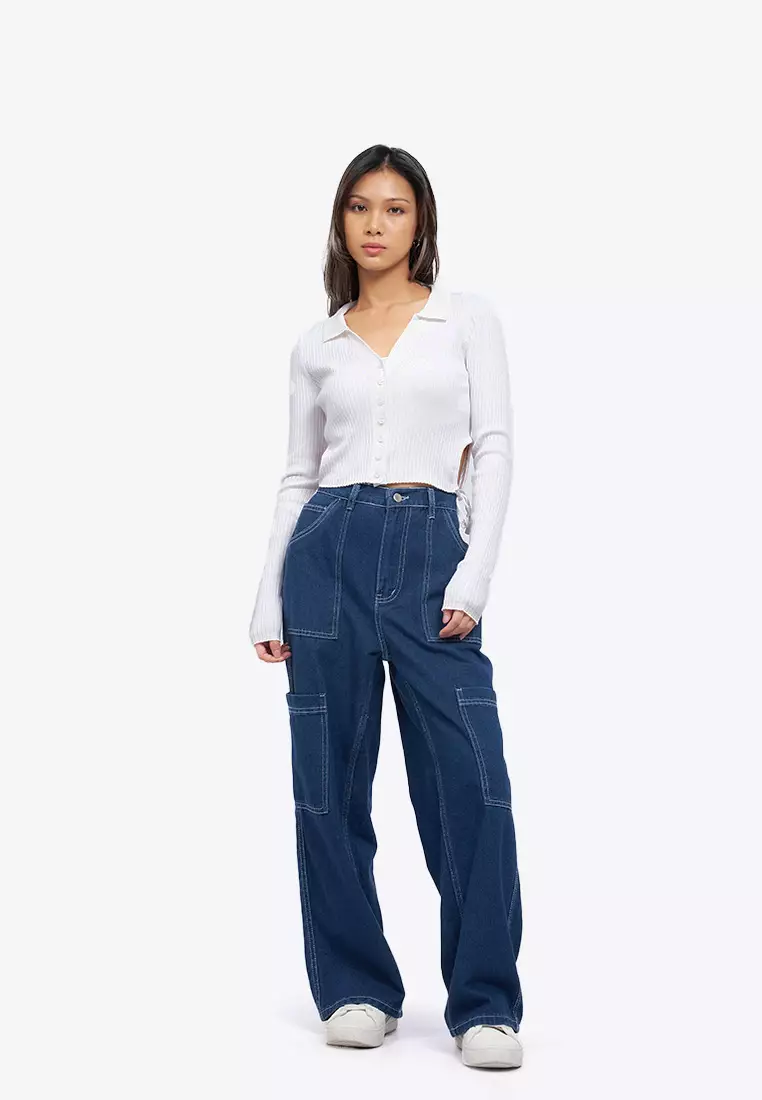 Long Sleeve Crop Knit Top