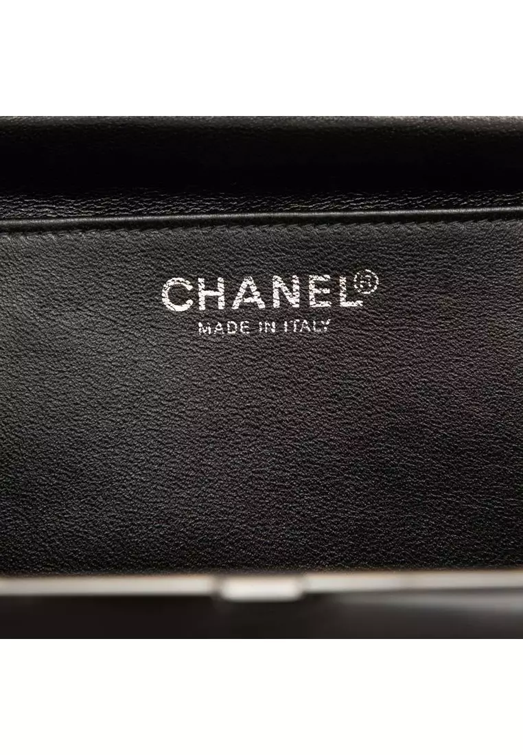 Pre-Loved Chanel Cc Chocolate Bar Lambskin Frame Handbag