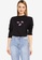 MISSGUIDED black Butterfly Lip Graphic T Shirt 0F9D2AA6C103D9GS_1