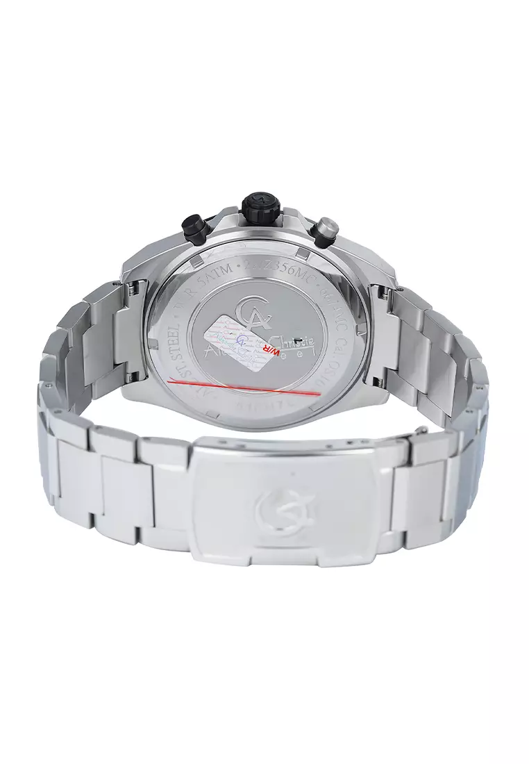 Alexandre Christie 6674 MCBTBBU - Jam Tangan Analog Pria - Silver Blue - Stainless Steel