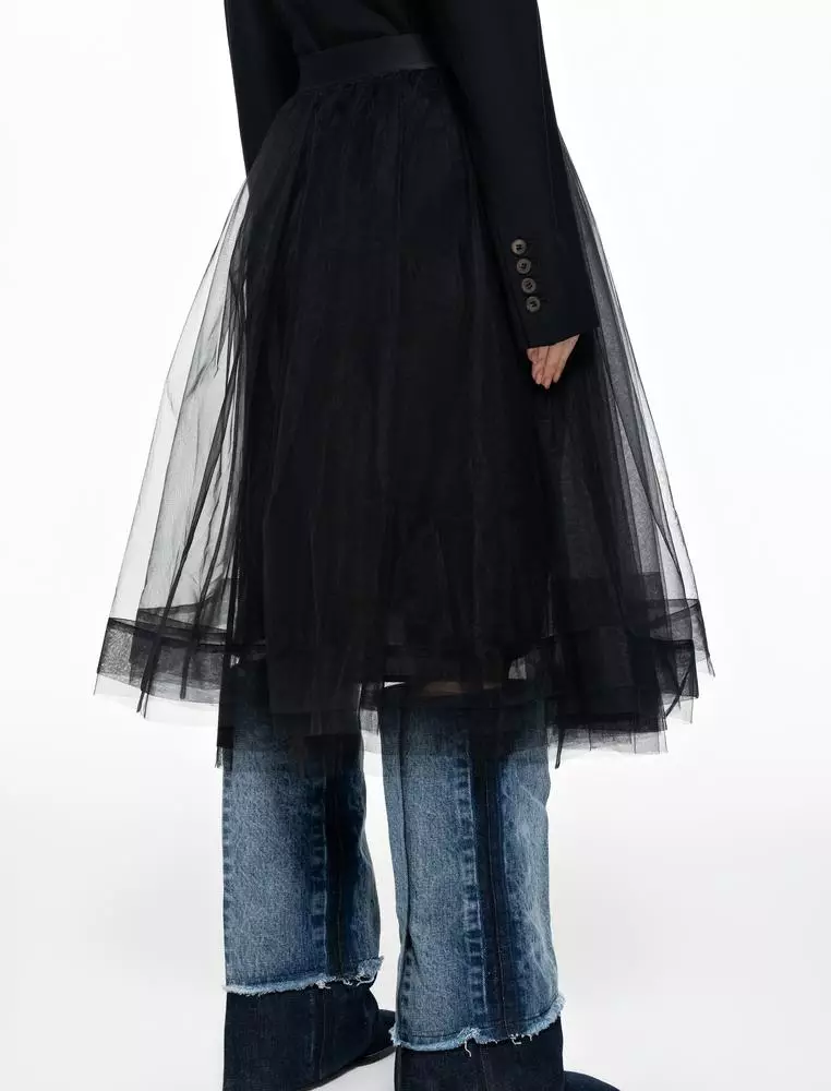 Midi waist skirt