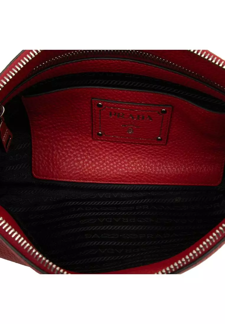 Pre-Loved Prada Vitello Daino Clutch