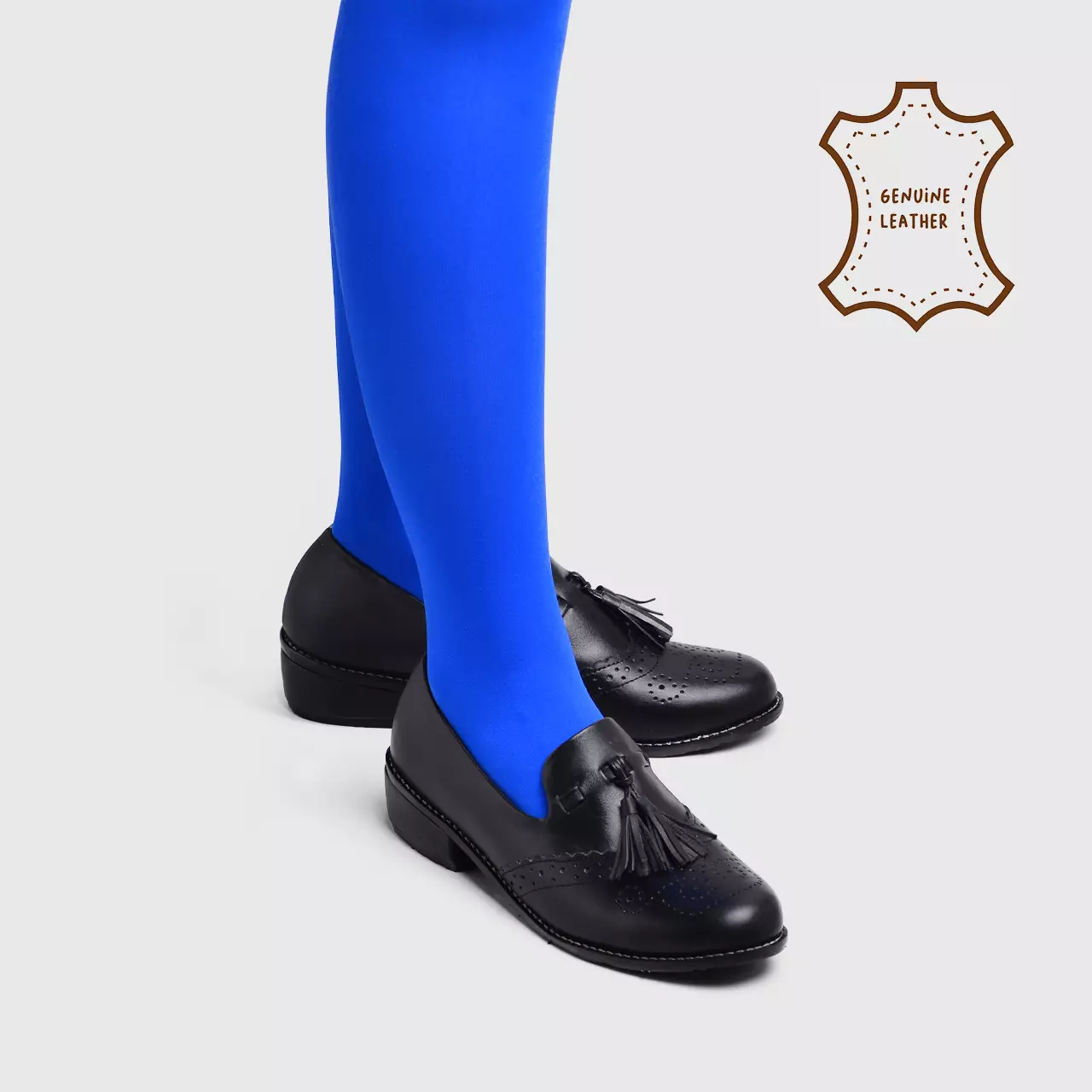 London Mini Heels Genuine Leather Black