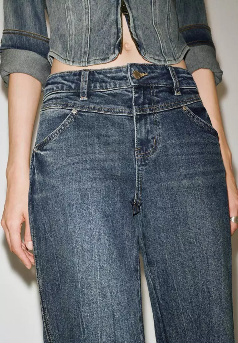High Rise Bootcut Stretch Denim Jeans