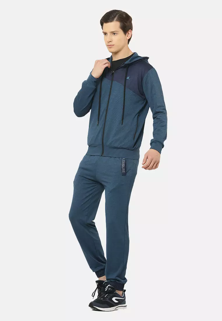 Fitleasure Teal Regular Fit Running Men's Hoodie