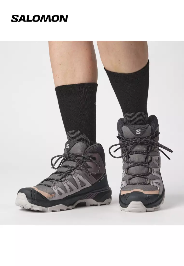X ULTRA 360 MID GTX Women Outdoor Shoes in Plum Kitten / Phantom / Cork
