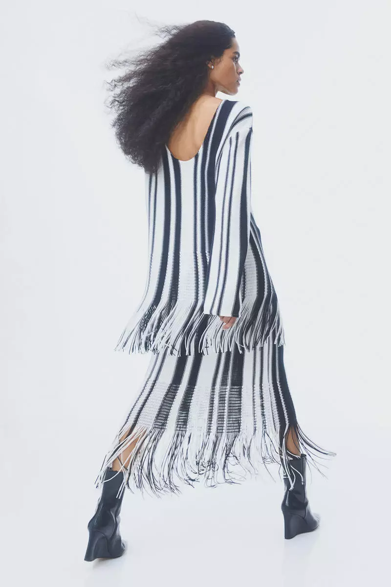 H&m shop fringe skirt