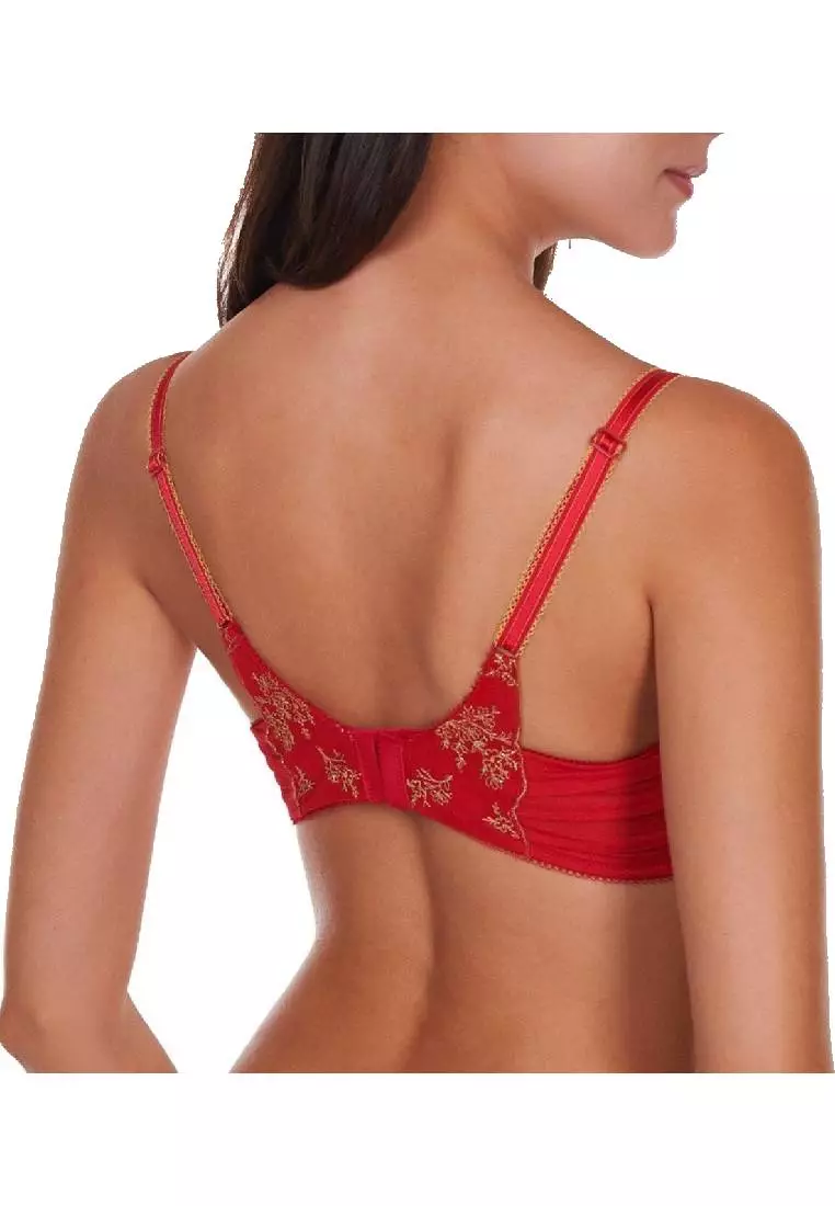 Triumph Red Non Wired Lightly Padded Basics Bra - Buy Triumph Red