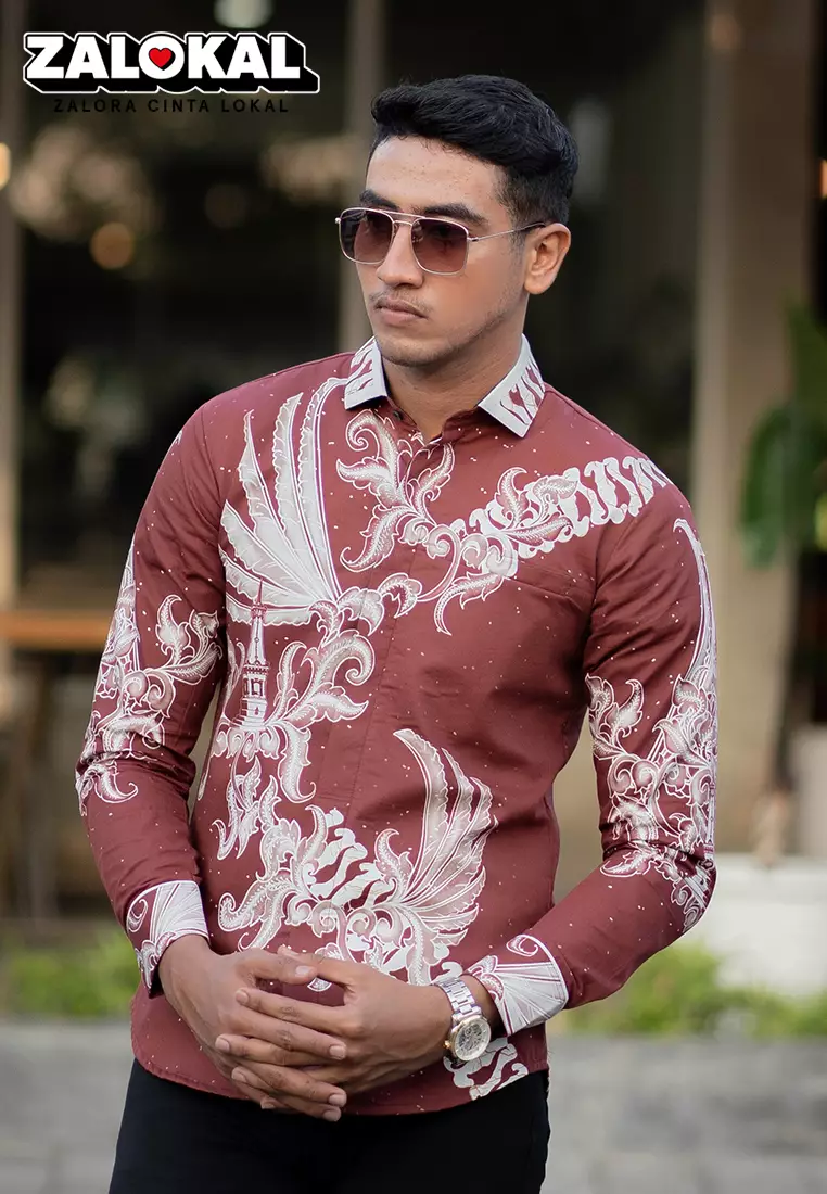 Jual Mensbatik Mensbatik Linggar Rekso Kemeja Batik Slimfit Pria Lengan Panjang Original