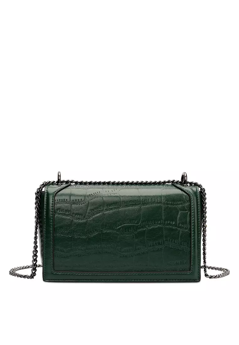 Women's Chain Shoulder Bag / Sling Bag / Crossbody Bag - Green