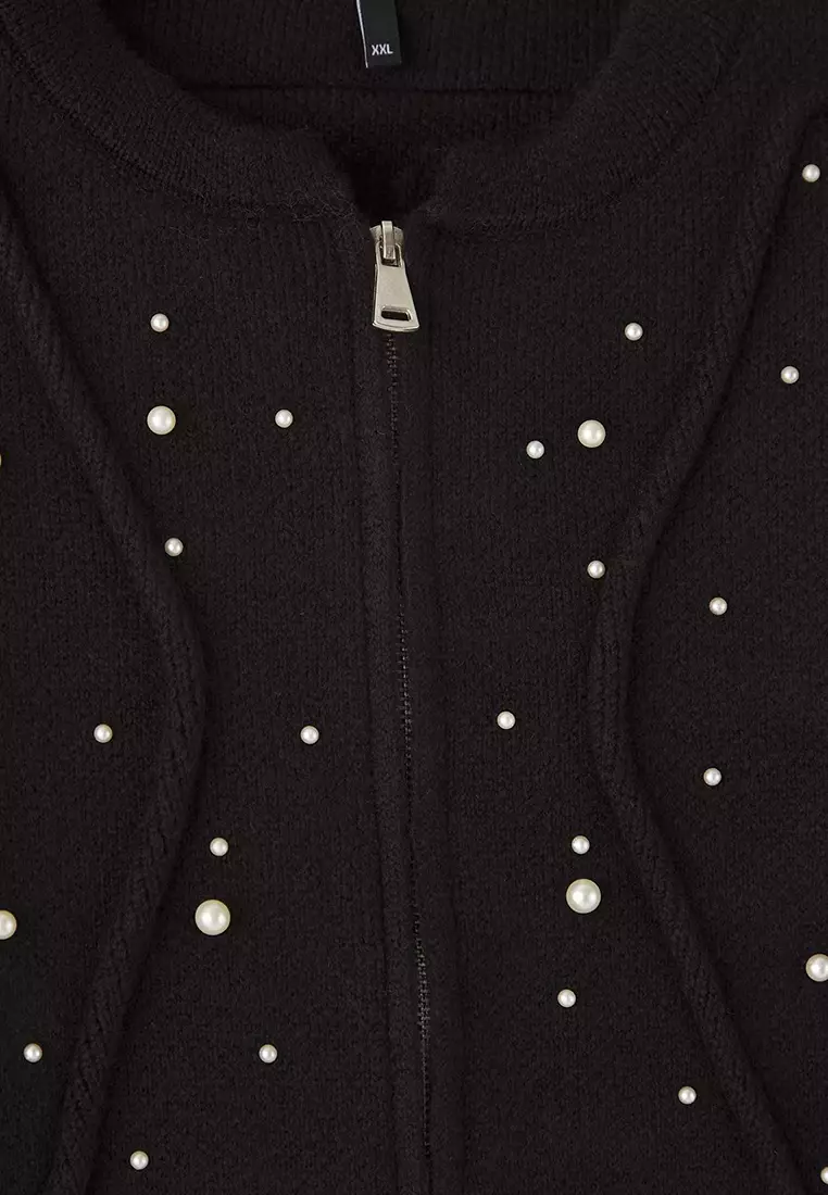 Plus Size Zip Long Sleeves Cardigan