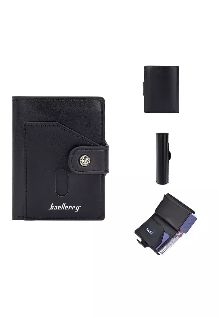 Dompet Pria Lipat Pendek Kartu RFID Protect K9217 Bahan Kulit PU Leather Premium