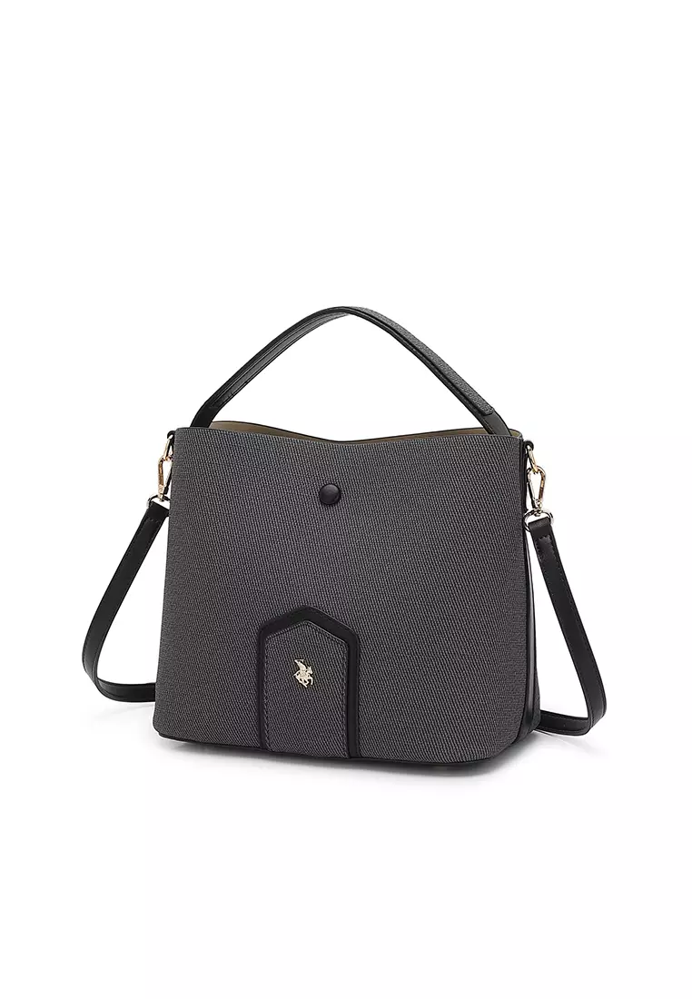 Women's Top Handle Bag / Sling Bag / Crossbody Bag / Shoulder Bag (Tas Tangan Wanita / Tas Selempang Wanita / Tas Bahu Wanita) - Hitam