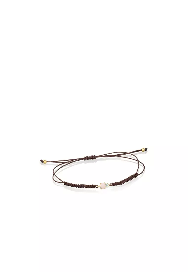 網上選購Tous TOUS Mini Ivette Gold Bracelet with Opal, Topaz and Brown Cord  2024 系列| ZALORA香港