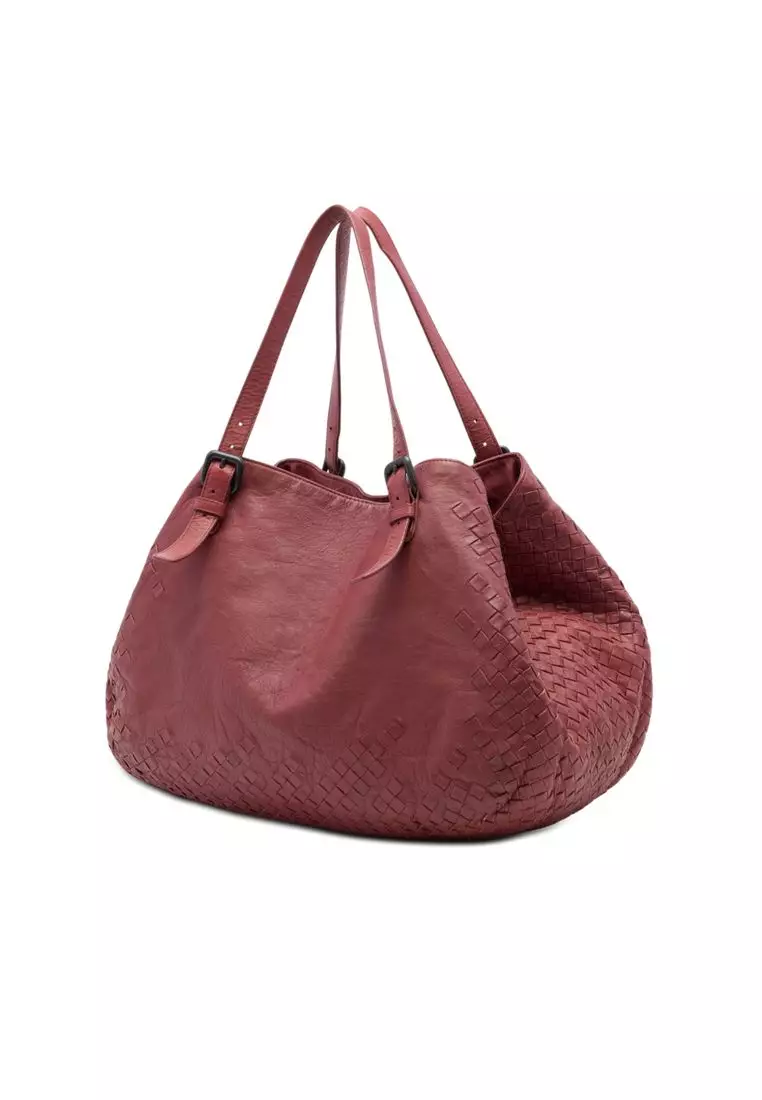 Pre-Loved Bottega Veneta Large Intrecciato Trimmed Nappa Cesta Tote