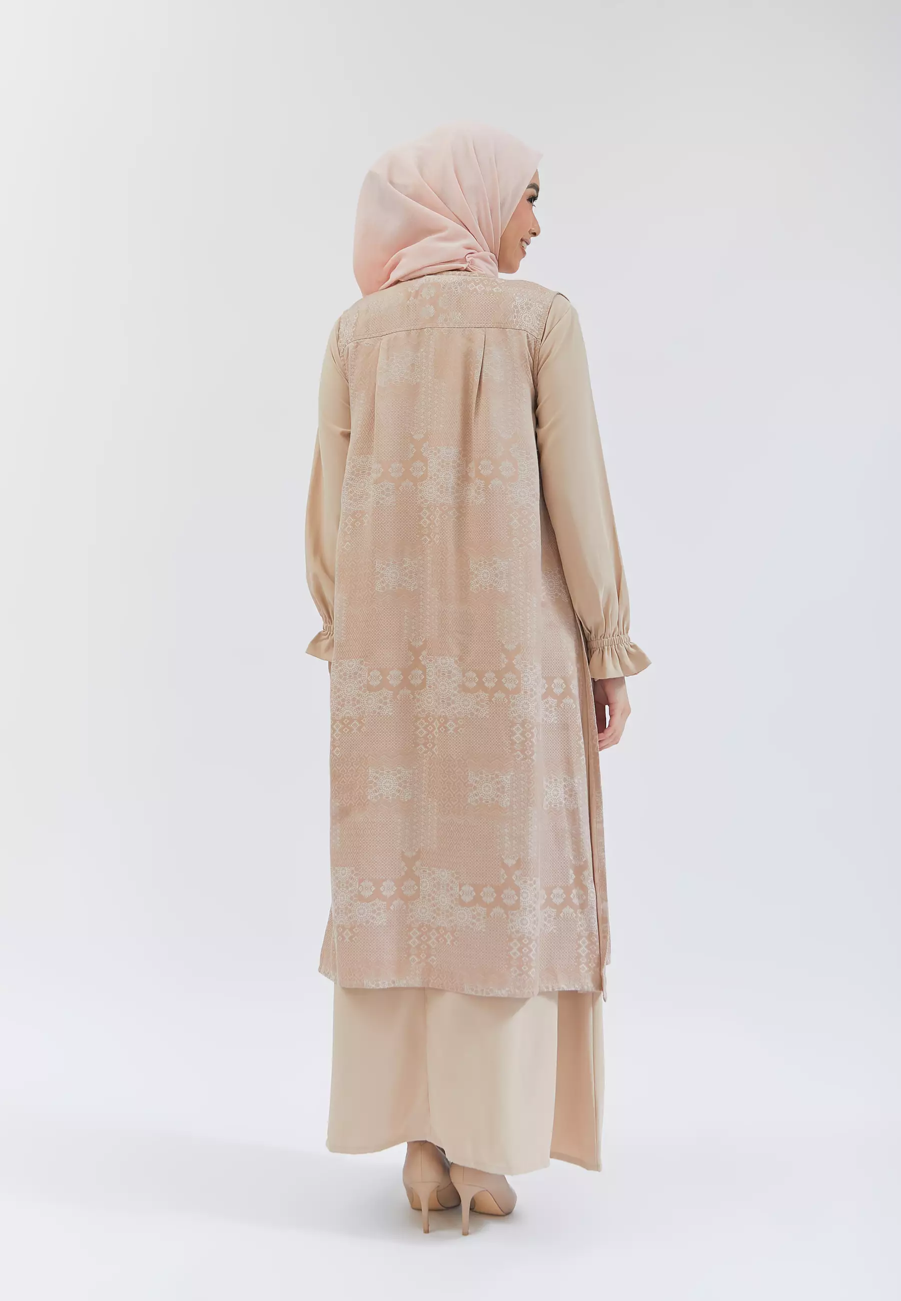 Amina Brown Two Set Dress (G.42137)