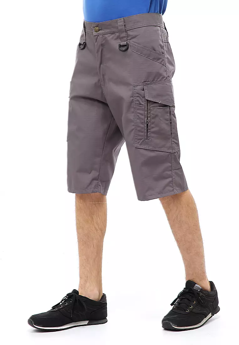 Rishham Short Pants Celana Pendek Kasual Pria Anti Gesek Material Cotton ORIGINAL - Gray