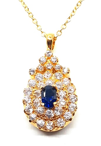BELLE LIZ gold Lea Blue Diamonds Gold Necklace 3FCFBAC74CD057GS_1