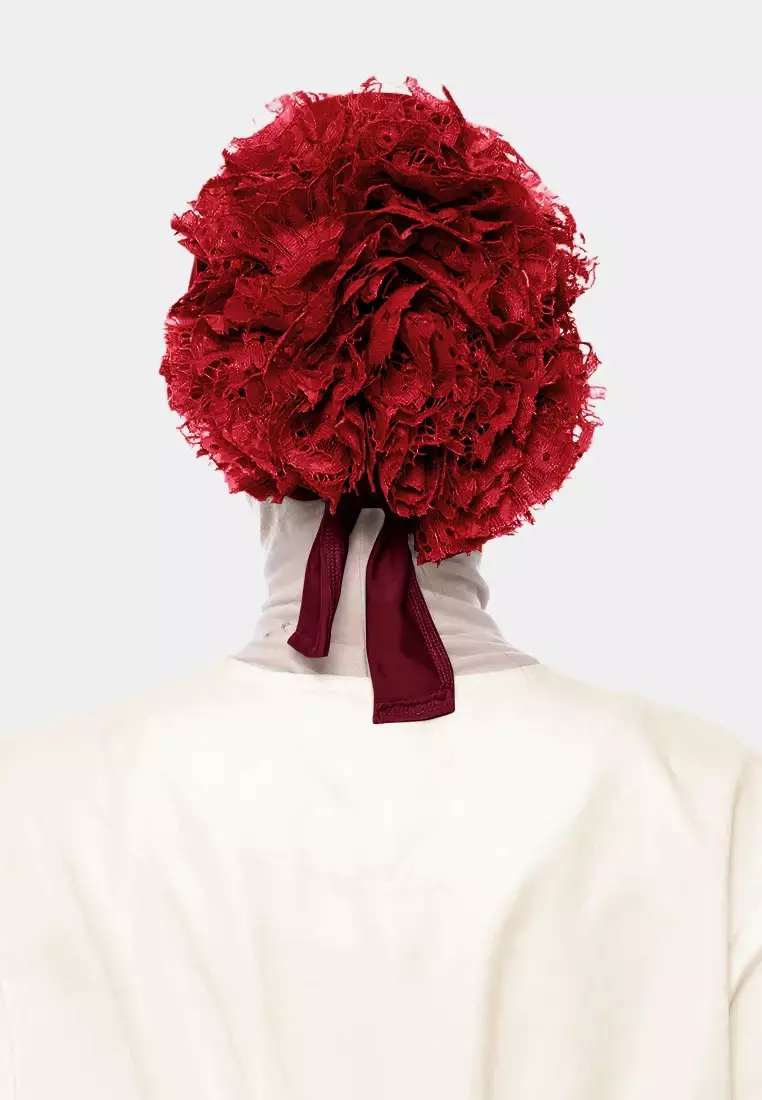 Ciput Hijab Brukat Inner Turkey Brocade - Velvet Red
