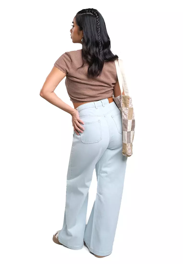 High Rise Super Wide Denim Jeans