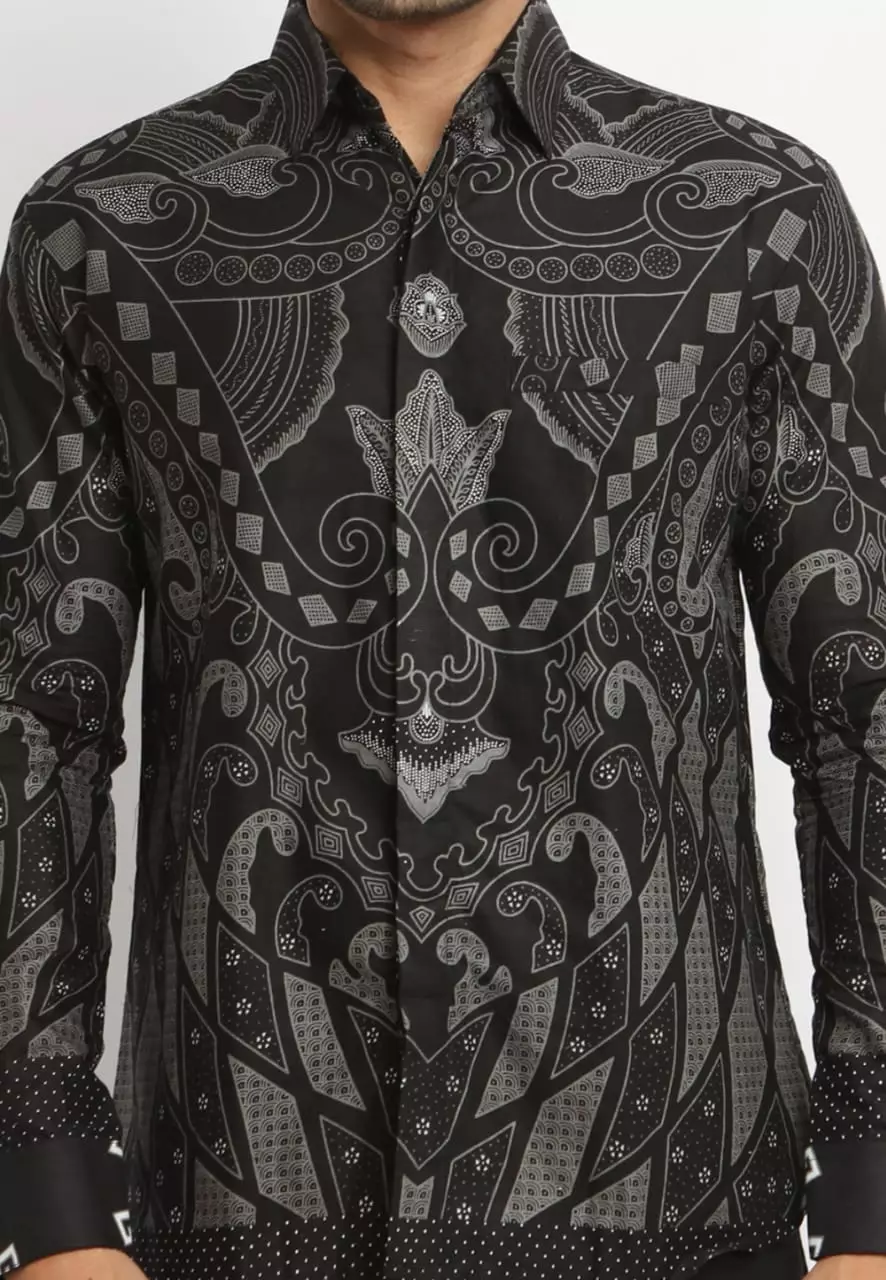 Brama Kemeja Batik Pria Premium Slimfit Modern Lengan Panjang