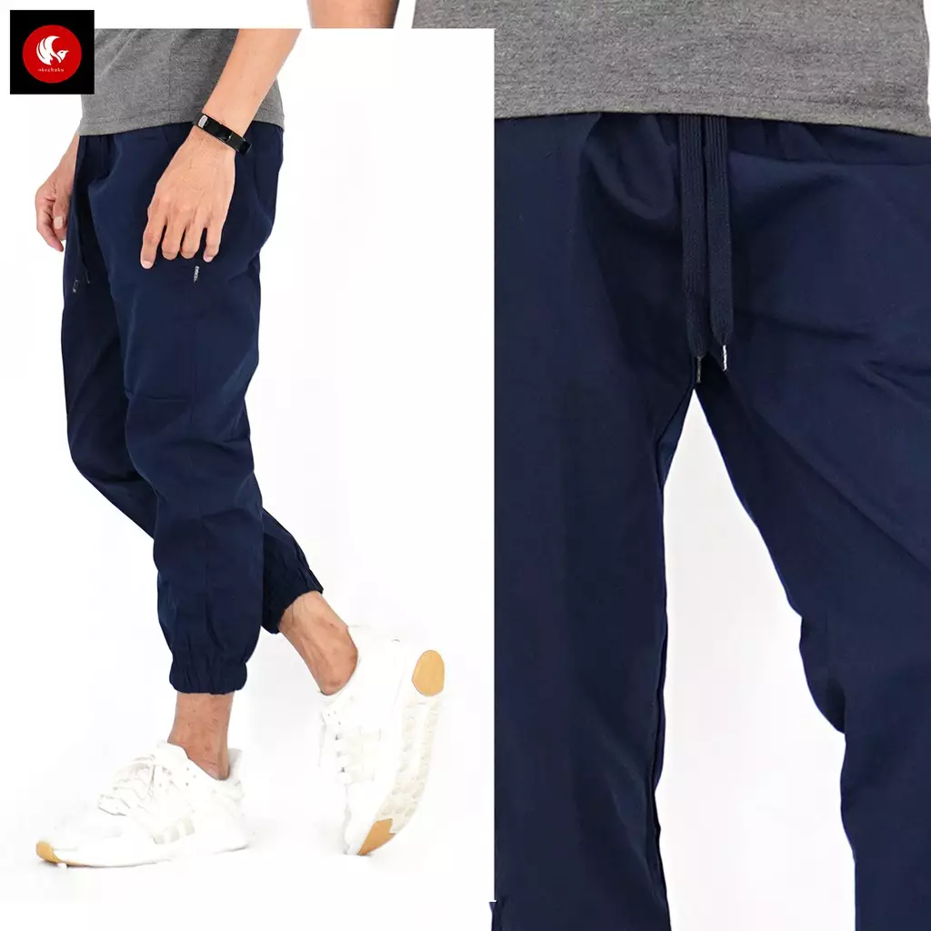OKECHUKU Ichsan Celana Sirwal Jogger Pangsi 3/4 Slimfit Fashion Casual Pria