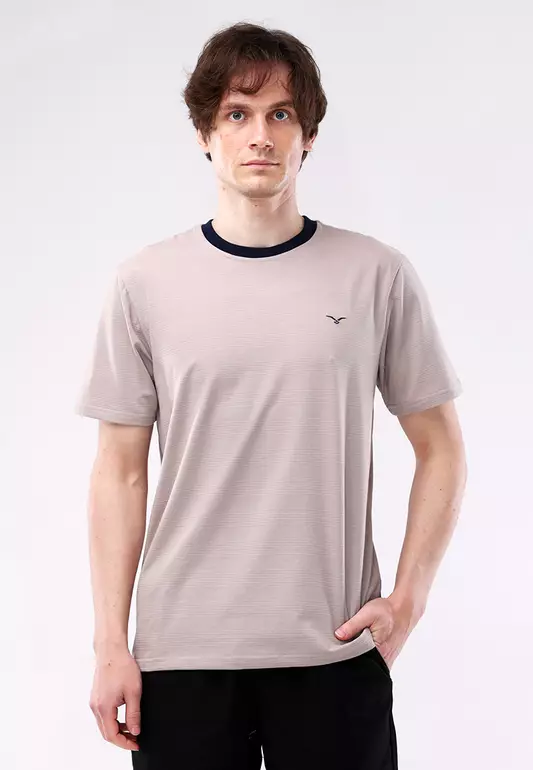 Round Neck Crazylines Short Sleeve