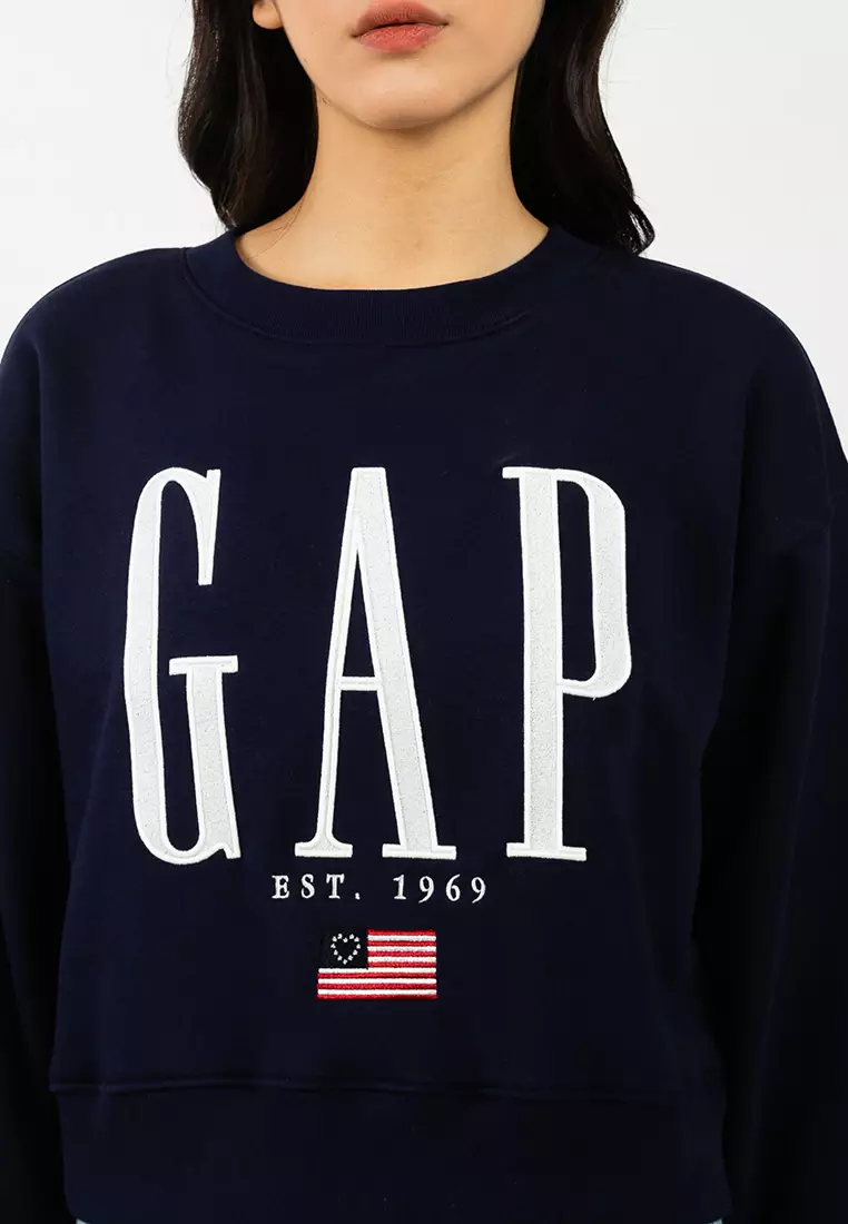 Logo Abbreviation Wedge Popover Sweatshirt
