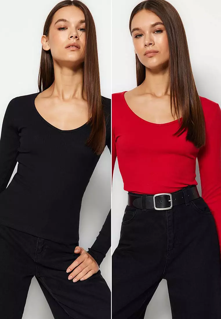 2-Pack Fitted Rib Top