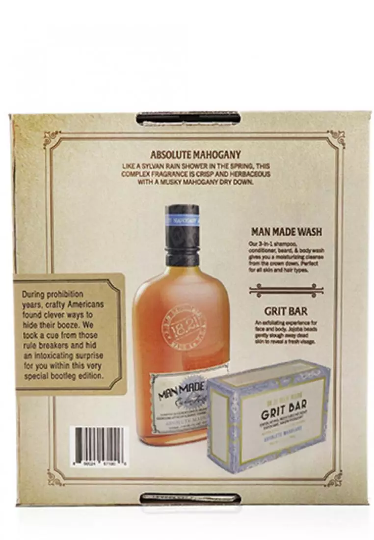 Book Of Good Grooming Gift Set Volume 2: Absolute Mahogany (Wash 532Ml  + Grit Bar 198G ) 2Pcs