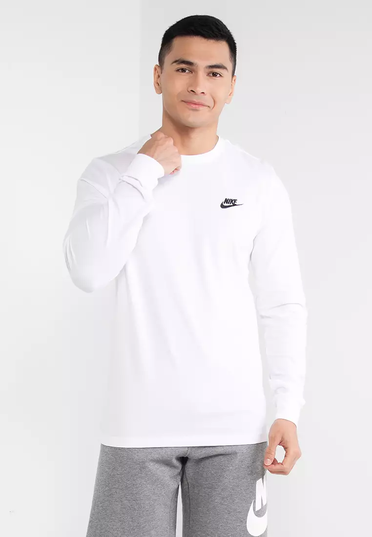 Tight White Lifestyle Long Sleeve Shirts. Nike SG