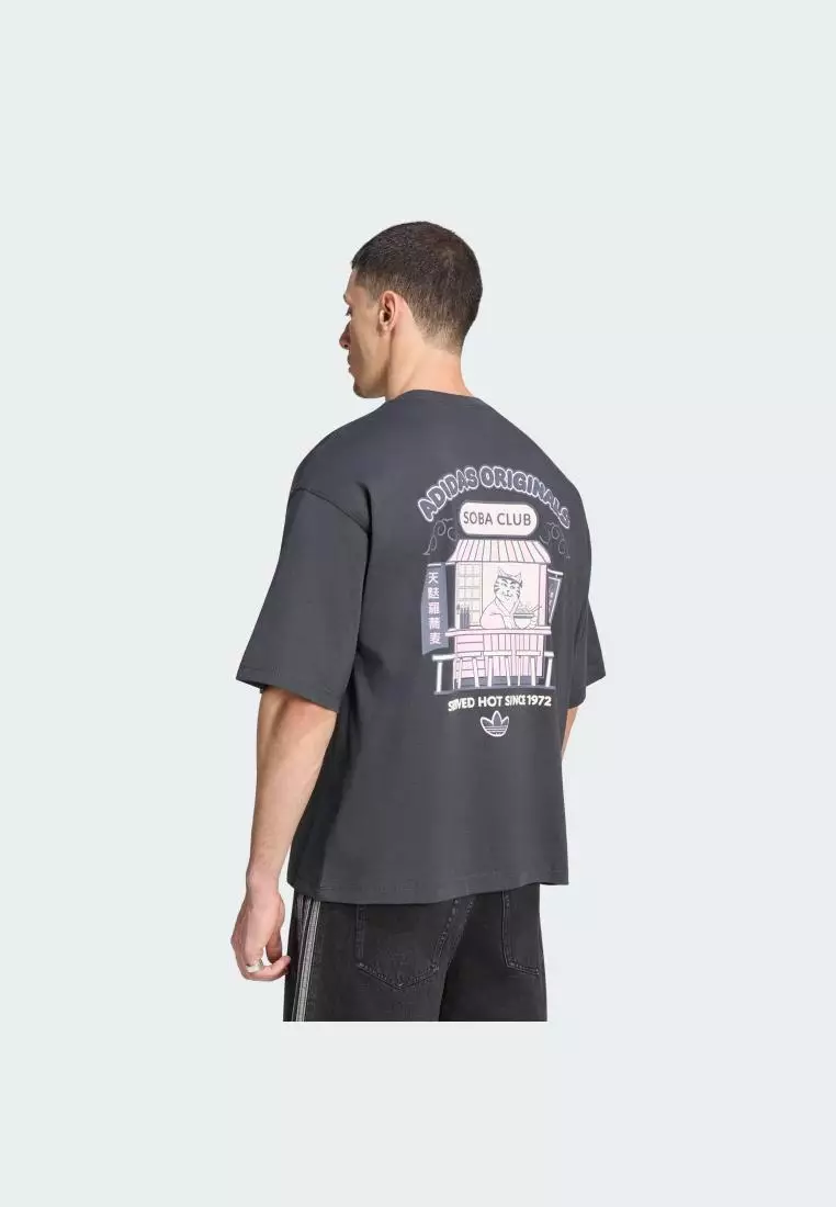 ＊Y＊ Buy ADIDAS Lifestyle SOBA CAT GRAPHIC OVERSIZED TEE Men Grey