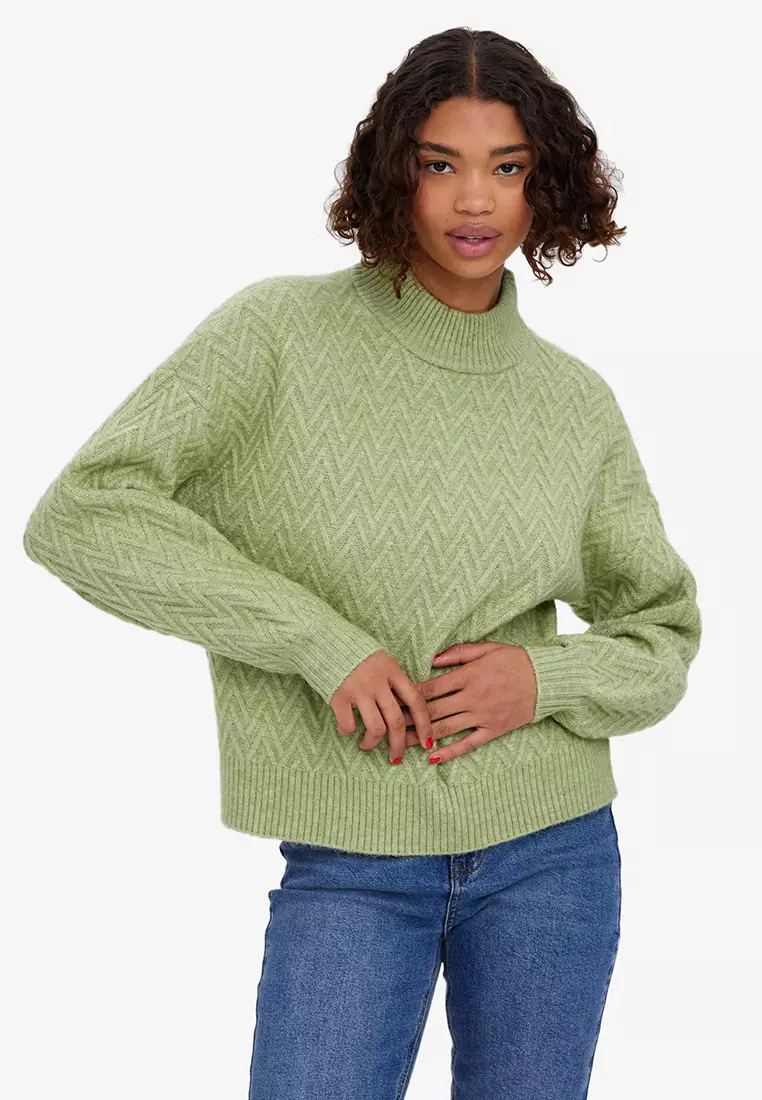 Buy Vero Moda Ella High Neck Knit Top Online | ZALORA Malaysia