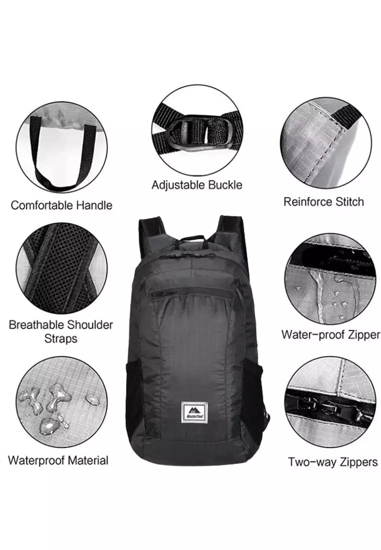 20L Outdoor folding backpack, black