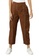 RedCheri brown Brown Contrast Seam Roll Up Bottom Pants E0AB1AAB8B26DBGS_1