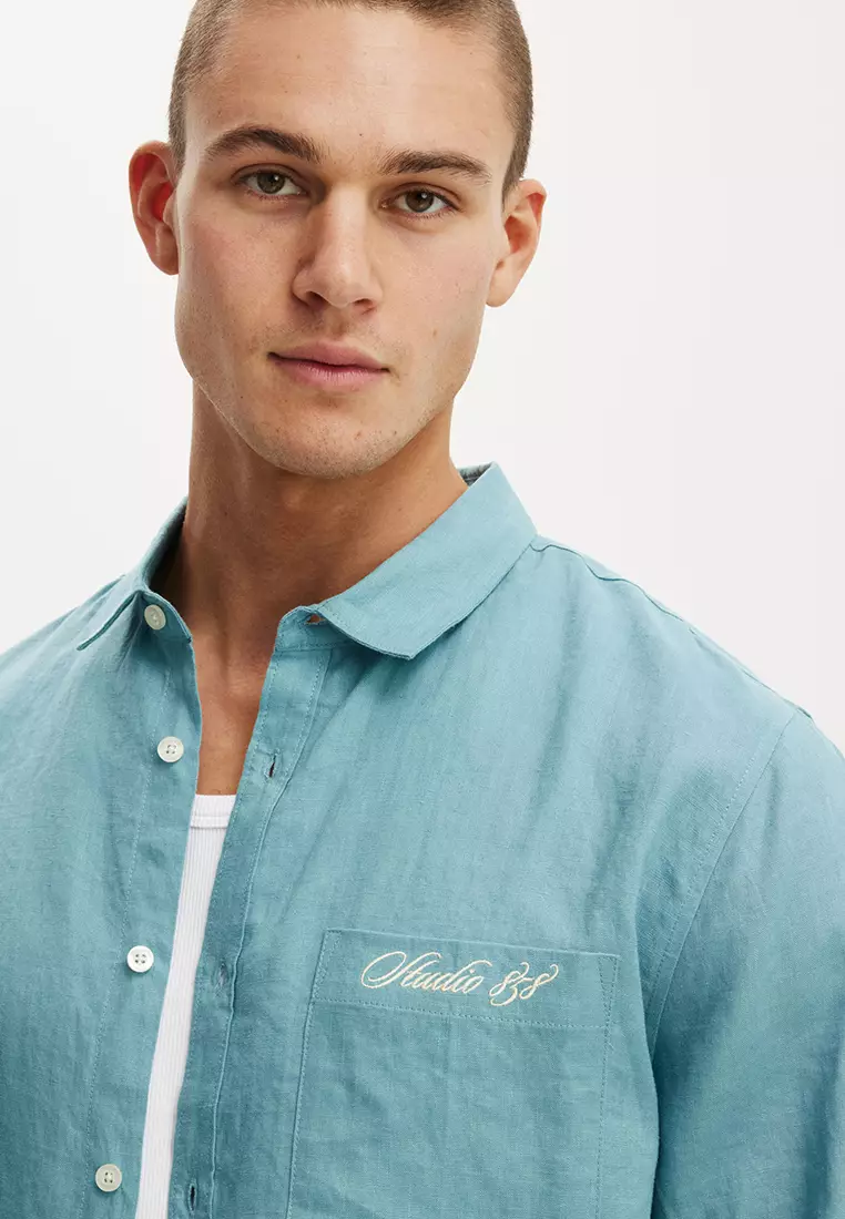 Relaxed Linen Long Sleeve Shirt