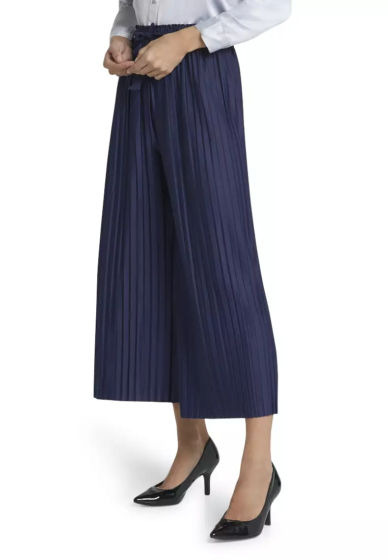 Danette Celana Kulot Import Tali Pita Bawahan Wanita Premium Quality - Navy