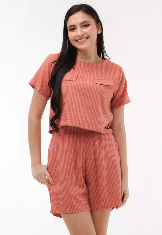 Short Sleeves Terno Shorts