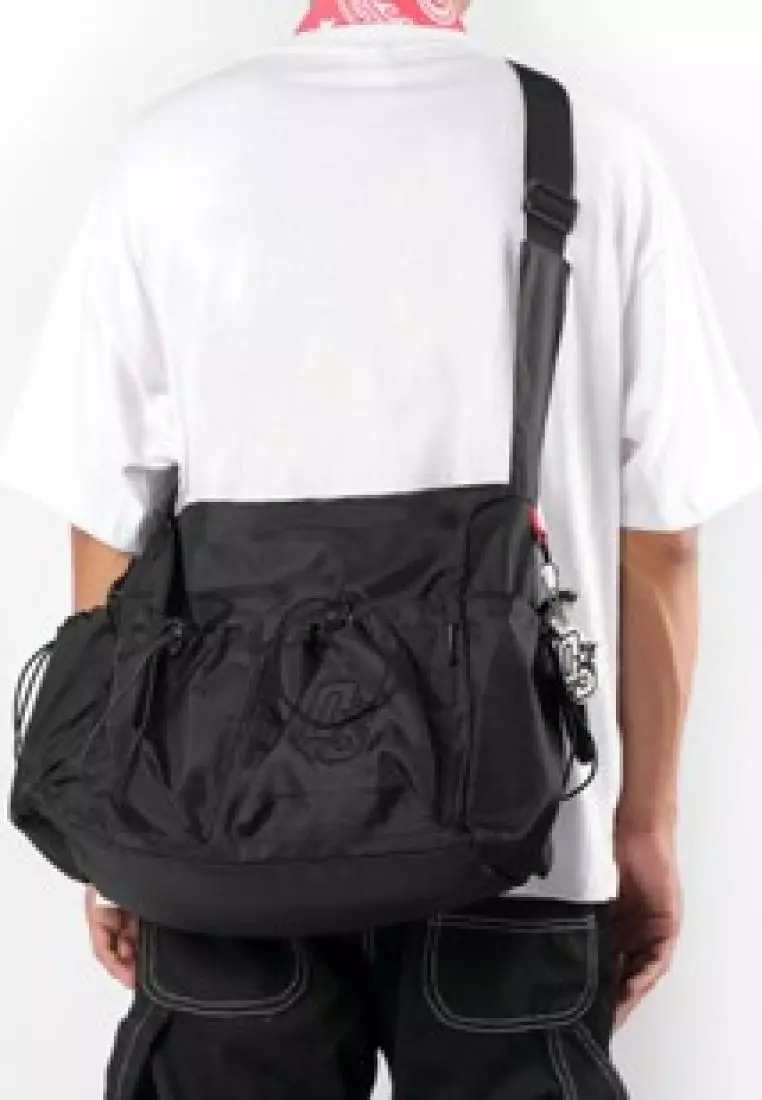 OOTDSUPPLY Sling Bag Parachute OS Sign Black l Parasut Bag l Cross Bag Skena | Hand Bag I Tas Selempang | SB006